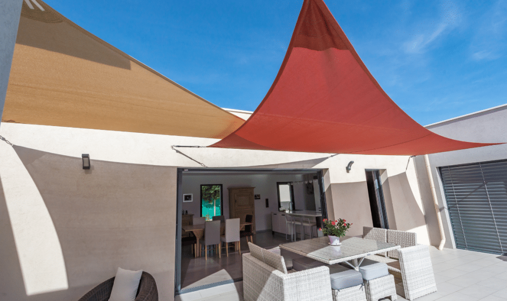 Terrasse voile d'ombrage